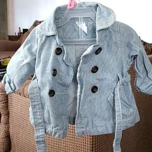 Carters pea jacket with pockets and matchinh cloth belt